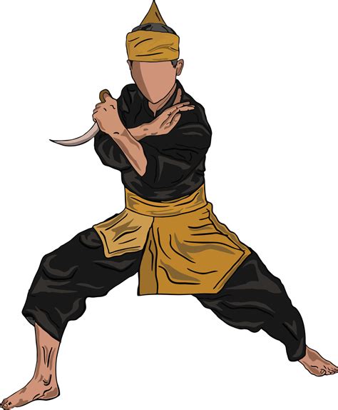 Illustration Of Pencak Silat VECTOR ILLUSTRATIONtechnique 8237135