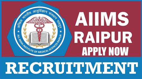 Aiims Raipur Recruitment Check Post Qualification Age Limit And