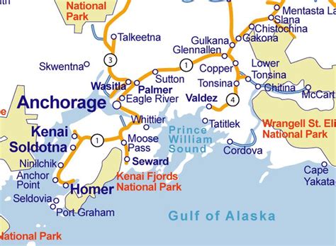 A Closer Look At The Area Alaska Map Alaska Travel Trip Planning