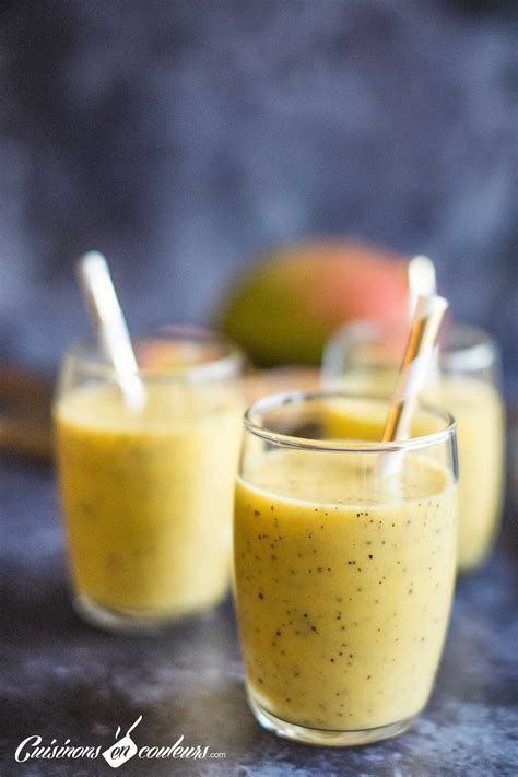 Smoothie Passion Mangue Et Lait De Coco Cuisinons En Couleurs