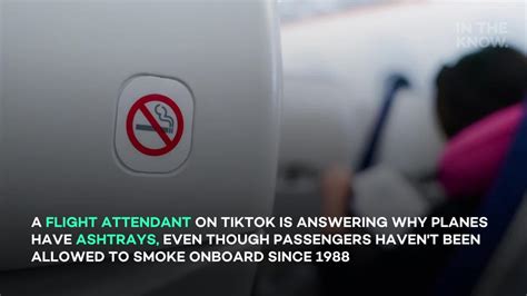 Flight Attendant Answers Why Planes Still Have Ashtrays [video]