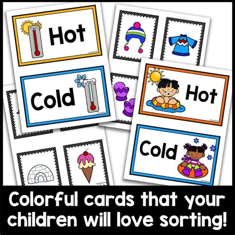Hot And Cold Sorting Clothing Sort Preschool Prek Etsy