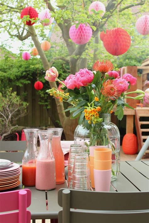 Zomer Kleuren Tuinfeest Decoraties Tuin Tuinfeest