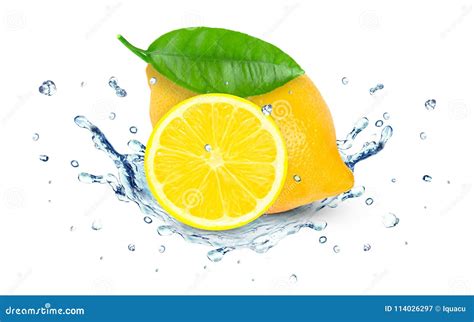 Lemon splash water stock image. Image of health, splash - 114026297