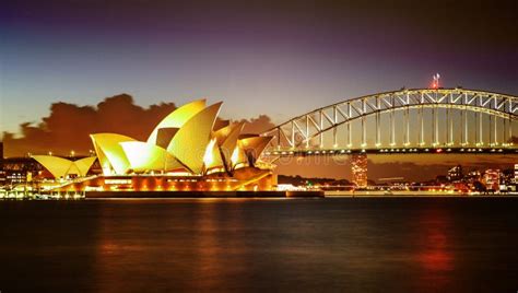 Sydney Harbour with Opera House and Bridge Editorial Stock Image