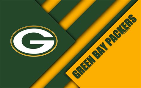 Download wallpapers Green Bay Packers, 4k, logo, NFC North, NFL, green yellow abstraction ...