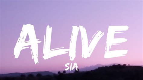 Sia Alive Lyrics Youtube