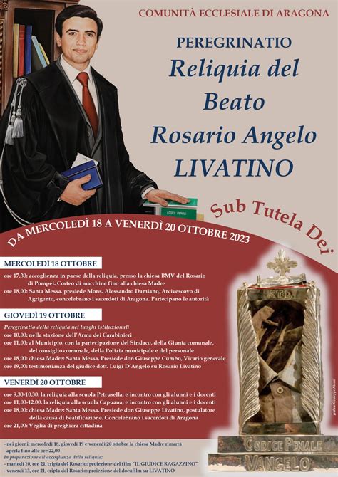 Canicatti Web Notizie La Reliquia Del Beato Rosario Angelo Livatino