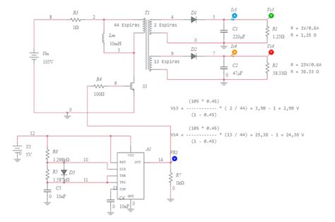 Copy Of Flyback Converter Multisim Live