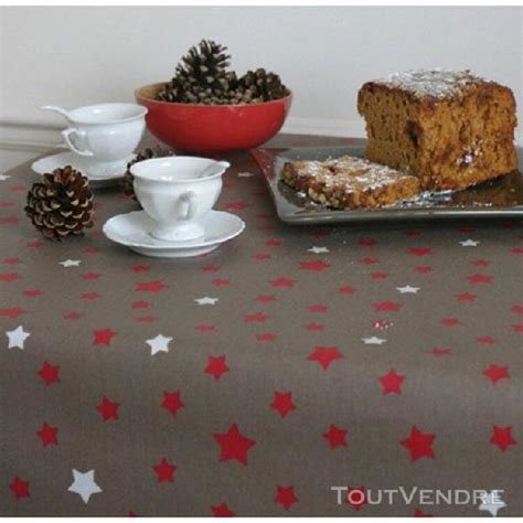 Nappe Enduite Ronde Ou Ovale Etoiles Taupe Rouge En France Clasf