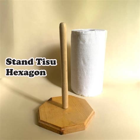 Jual Stand Tisu Besar Roll Kayu Tissue Roll 23cm Tempat Tisu Roll Tisu