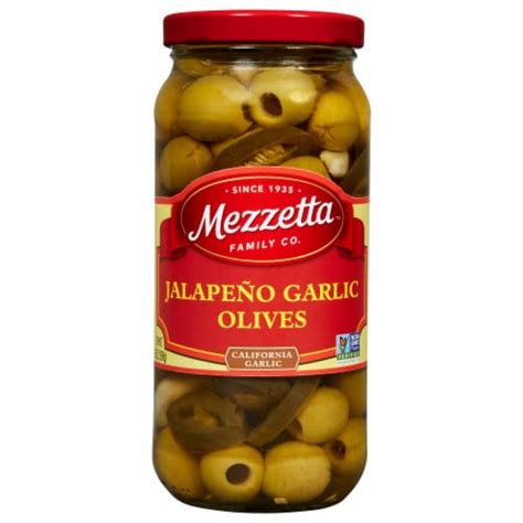 Mezzetta Olive Stuffed Jalapeno And Garlic 9 5 Oz Case Of 6 9 5 Oz Each Kroger