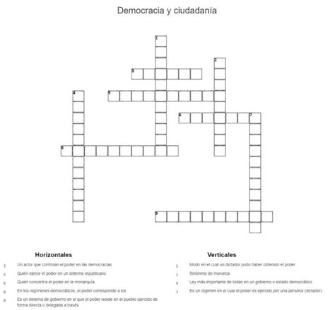 3 Resolver el crucigrama de democracia y ciudadanía Brainly lat