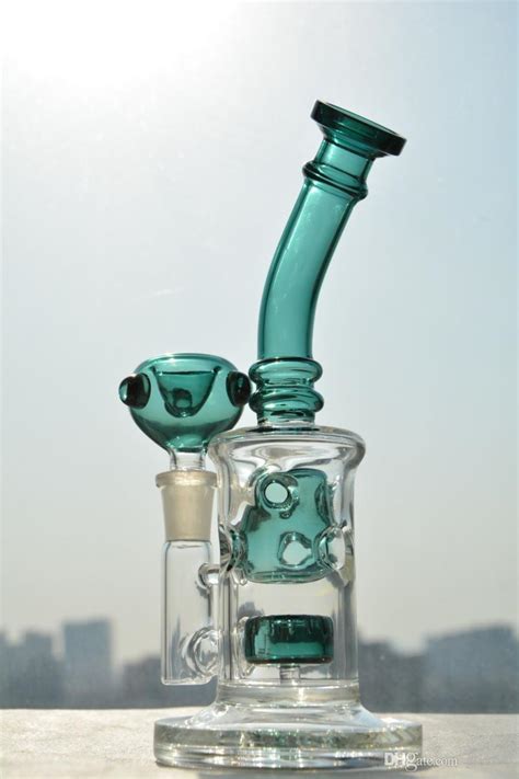 Green Fab Egg Glass Bongs Recycler Hookah Rigs Glass Water Pipes