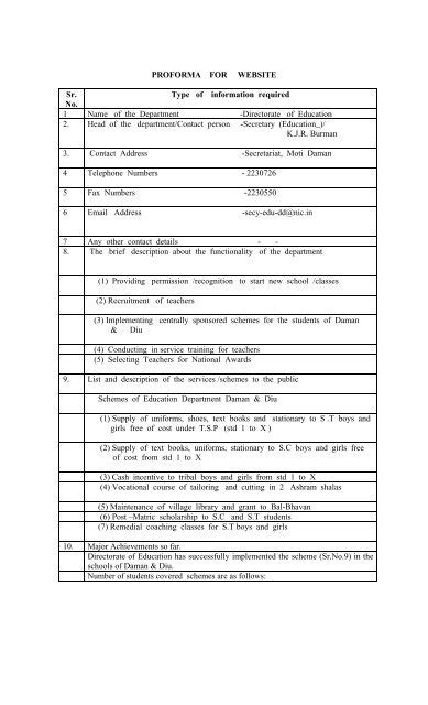 Proforma For Website Daman