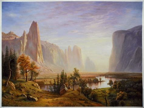 Yosemite Valley Looking Down The Yosemite Valley Albert Bierstadt