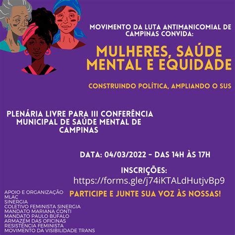 Encontro Discute A Saúde Mental Feminina Conselho Municipal De Saúde