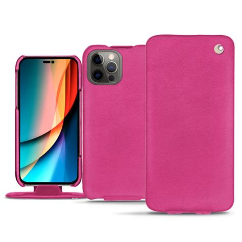 Housse Cuir Apple IPhone 14 Pro Rabat Vertical Rose Cuir Lisse