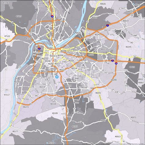 Louisville Zip Code Map - GIS Geography