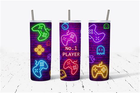 No 1 Player Gamer Sublimation Tumbler Wrap Gamer Sublimation Design 20