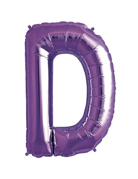 Globos De Helio Letra D De 86cm Purpura Grande Poliamida NSB00303