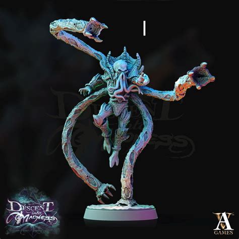 Mind Flayers Illithids Set Dandd 28mm 32mm Miniature Etsy Uk