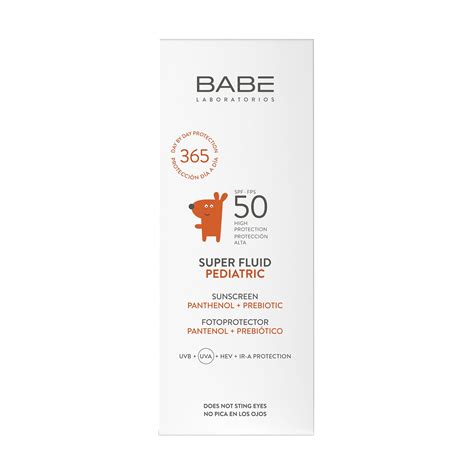 Дитячий сонцезахисний супер флюїд для обличчя Babe Laboratorios Super Fluid Pediatric SPF з
