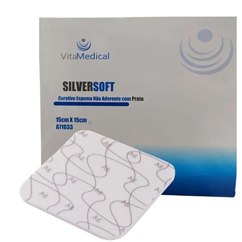 Curativo Silversoft Espuma N O Aderente Prata Cm X Cm