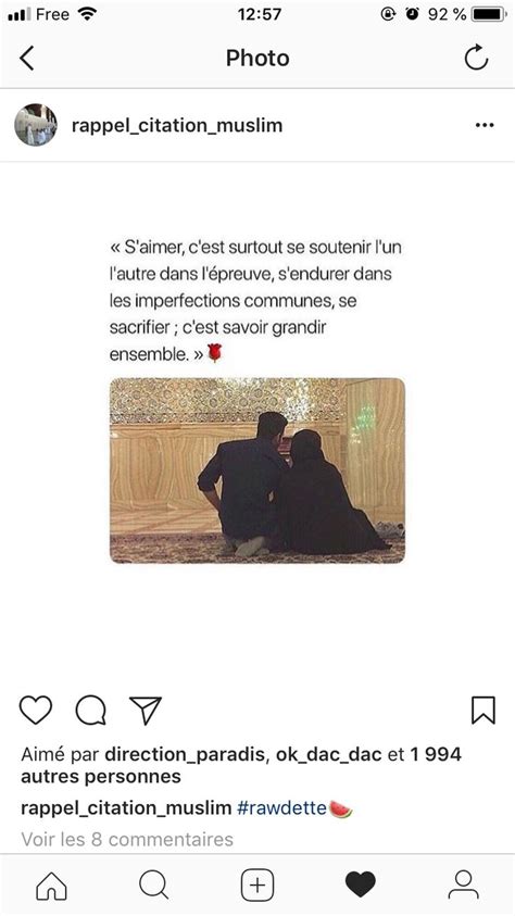 Épinglé Par 👑 Sur Islam Citation De Couple Sms Amour Amour Islam