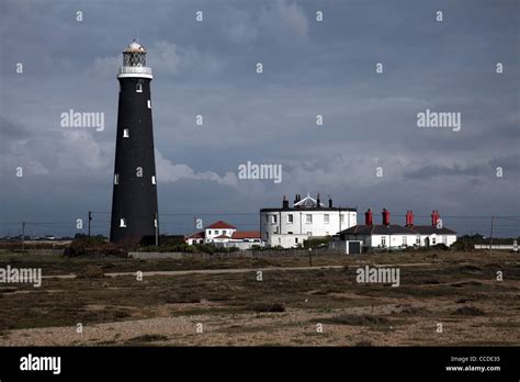 The Old Lighthouse, Dungeness, Romney Marsh Kent, England Stock Photo - Alamy