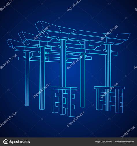 Torii Heiliges Traditionelles Tor Japan Shintoismus Religion Stock