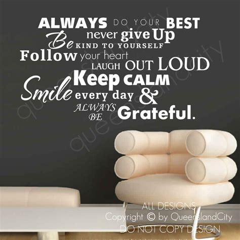 Always Do Your Best Inspirational Wall Quote Art Decal Vinyl Etsy