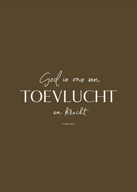 Christelijke Kaart Psalm God Is Ons Een Toevlucht En Kracht