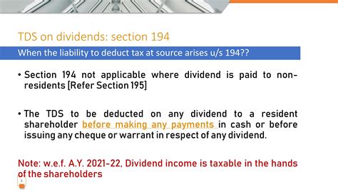 Tds On Dividend Under Section Taxwink