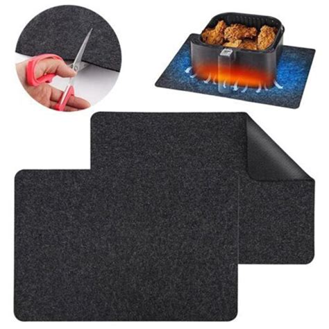 Heat Resistant Mat For Air Fryer Heat Resistant Pad Countertop Protector Black Lazada Ph