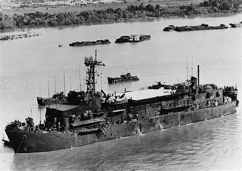 Barracks Ship Uss Benewah Apb 35 In The Mekong Delta Built In 1945