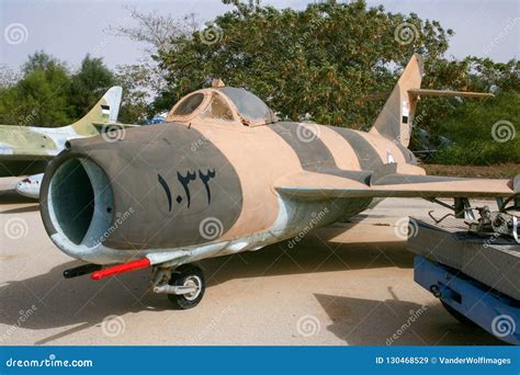 Captured Syrian Air Force MiG 17 Fighter Jet On Editorial Stock Image