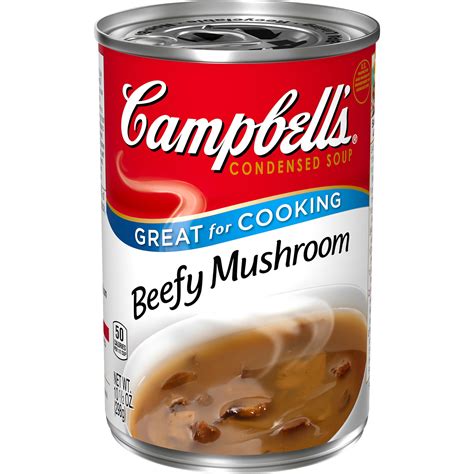 Campbell's Condensed Beefy Mushroom Soup, 10.5 oz. Can - Walmart.com ...