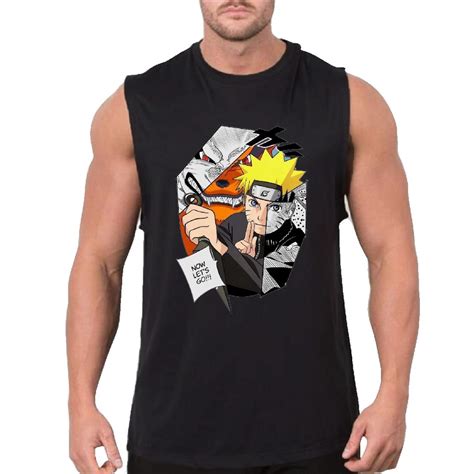 Regata Masculina Camiseta Algodão Premium Academia Naruto Quadrinhos