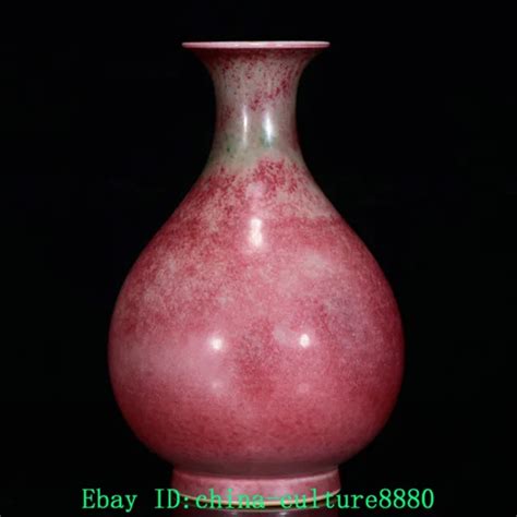 8 6 VASE FENG Shui en porcelaine émaillée rouge Kangxi EUR 275 00