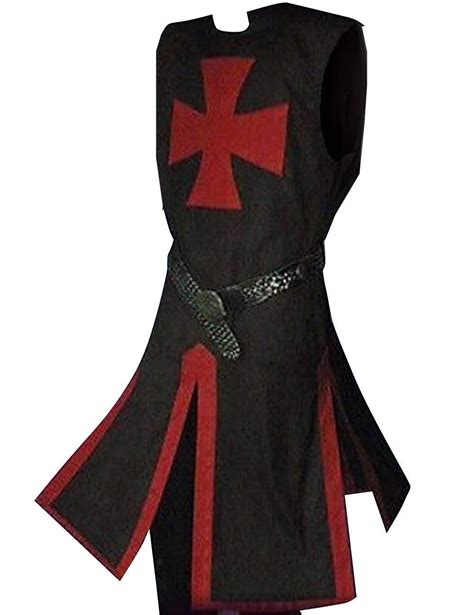 Mens Crusader Costume Medieval Templar Renaissance Knight Warrior Tunic