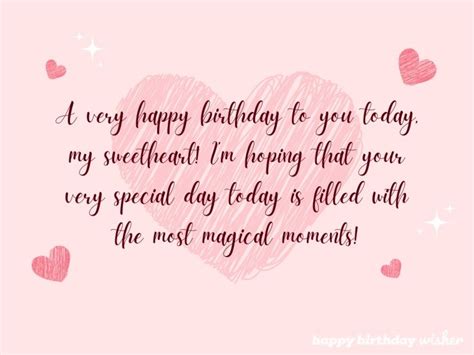 Wishing You A Magical Birthday Sweetheart Happy Birthday Wisher