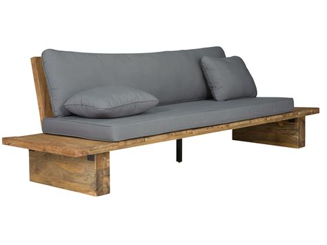 Platform Rustic Wood Sofa | No handrest | Bicfurniture