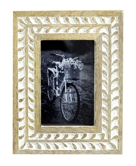 Mango Wood Carved 4x6 Photo Frame Ivystone