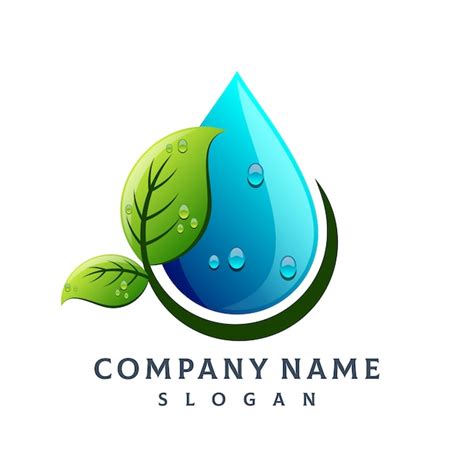 Premium Vector Leaf Water Drop Logo