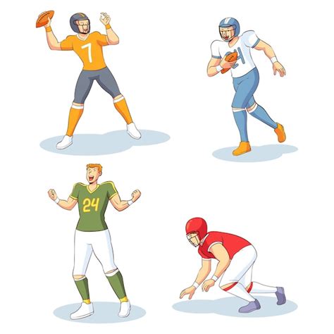 Premium Vector Hand Drawn American Football Player