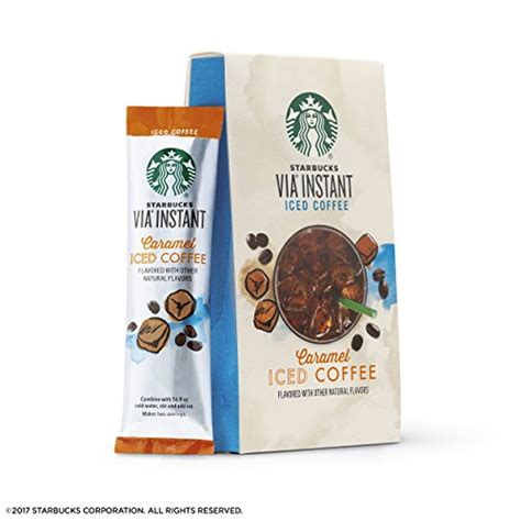 Starbucks Via Instant Coffee Flavored Packets — Caramel Iced — 1 Box 6