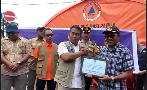 Bnpb Serahkan Bantuan Rp Miliar Penanganan Bencana Gempa Kota Jayapura