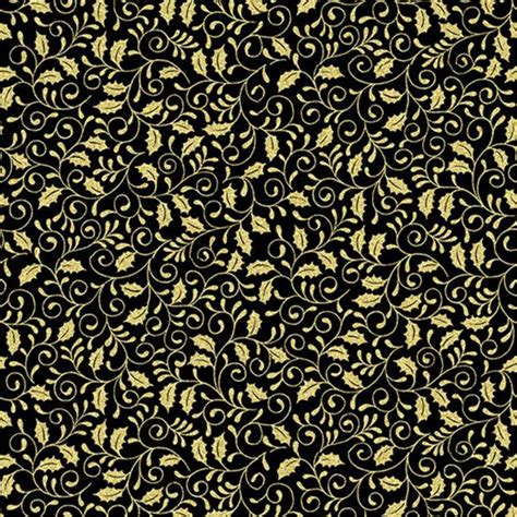 Black And Gold Fabric By Hoffman Fabrics Holiday Wishes Black And Gold