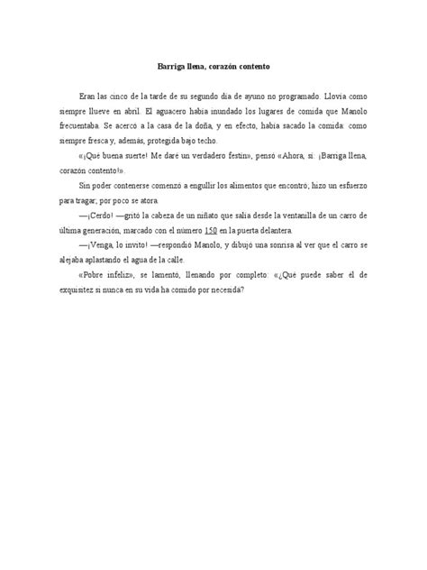 Barriga Lleno Corazón Contento | PDF